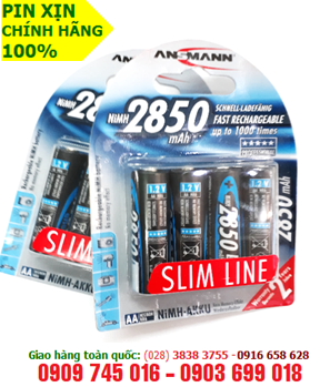 Pin sạc AA Ansmann NiMh HR6 AA2850mAh-BL4-5035212-US SLIM LINE chính hãng